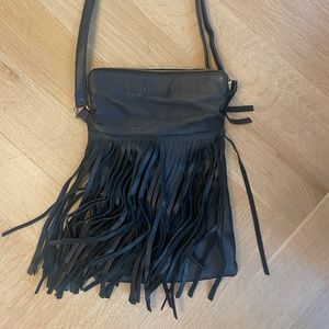 B-Low The Belt Genuine Black Leather Purse with Fringe